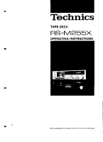 Technics - RSM-255-X - Owners manual 